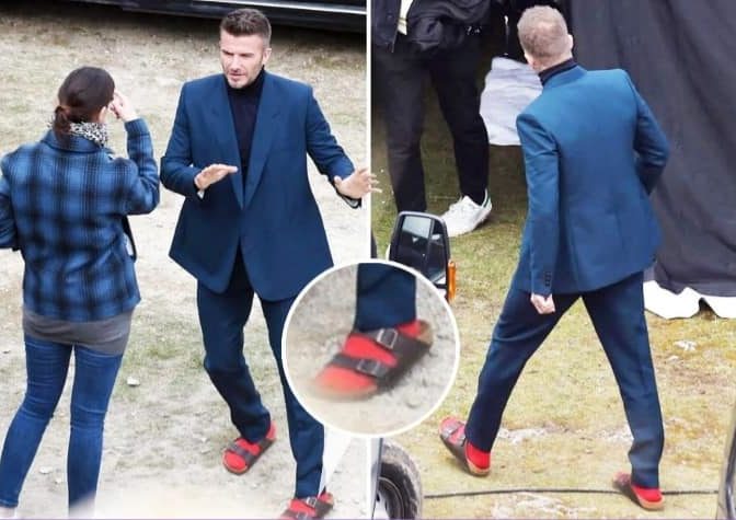 David, Victoria te-a văzut cum ai plecat de acasă? Imaginile cu fashion icon-ul David Beckham în sandale maro şi şosete roşii au şocat mapamondul!