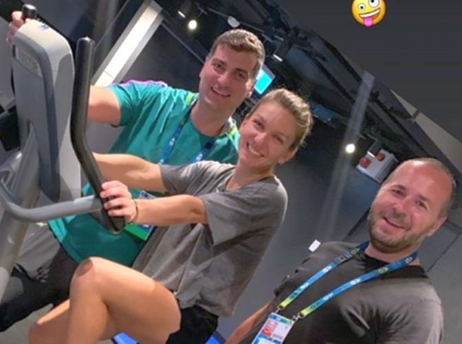 Simona, ai ”preparator fizic” full time? Toni Iuruc, iubitul ei, o antrenează pe Halep în sală, în Australia