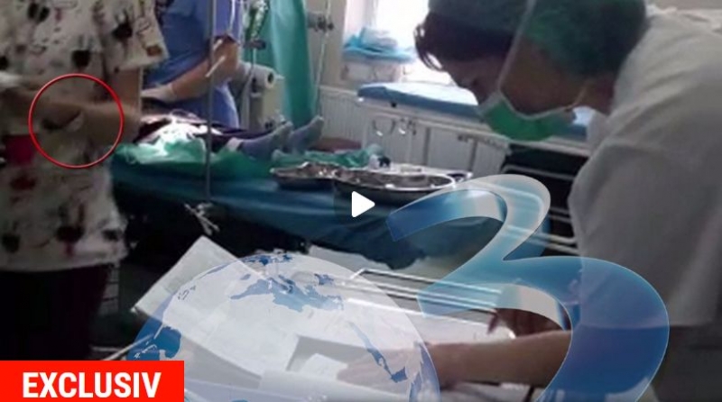 Anchetă la Grigore Alexandrescu: medic, filmat la operația unui copil fără echipament de protecție (Antena 3)